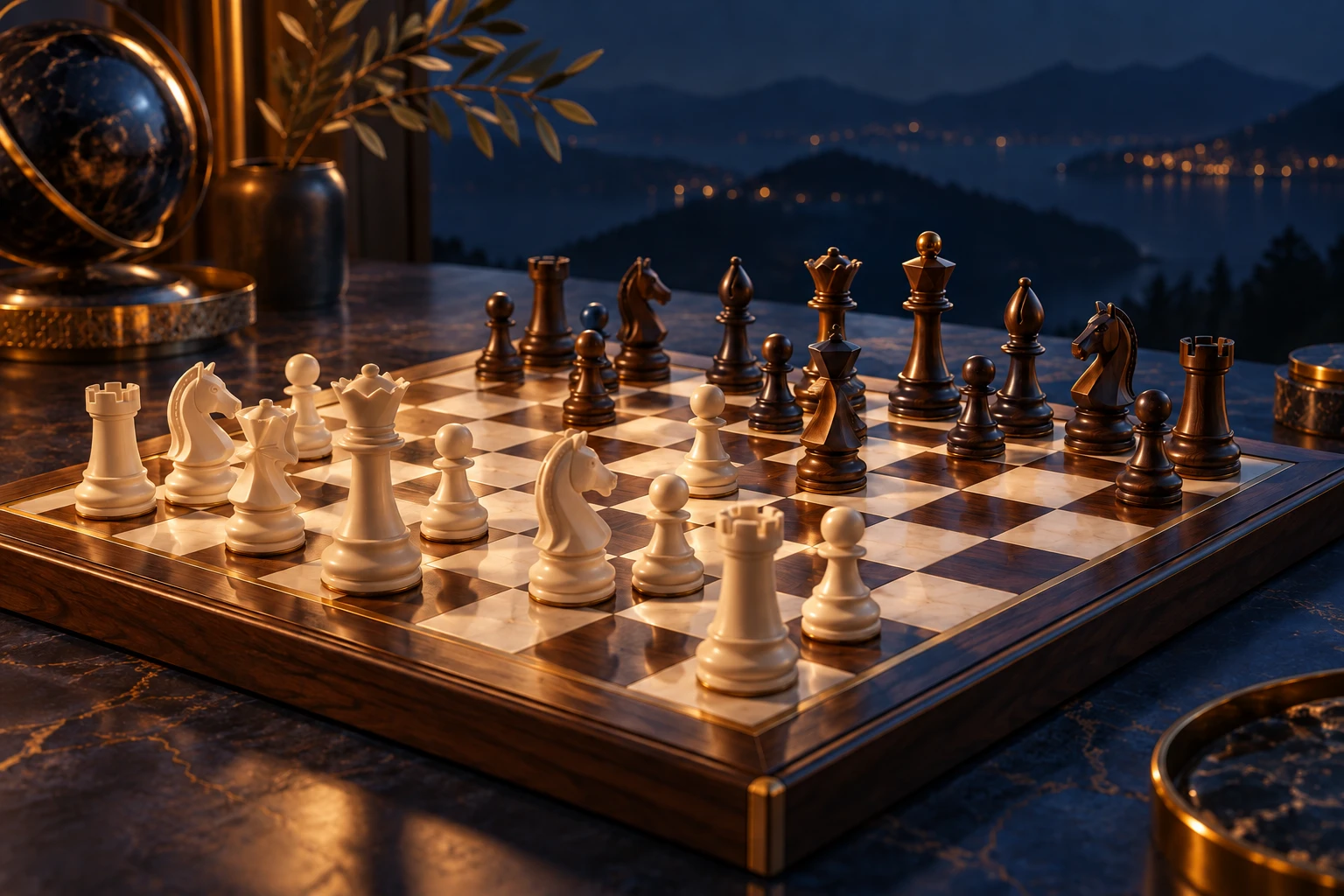 Original concept art suggesting a calm strategy-game setting